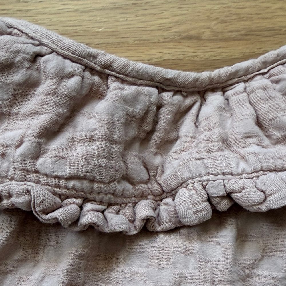 Mabo 3/4 Sleeve Ruffle Peter Pan Collar Top dusty pink girls size 2/3 years - Picture 16 of 16